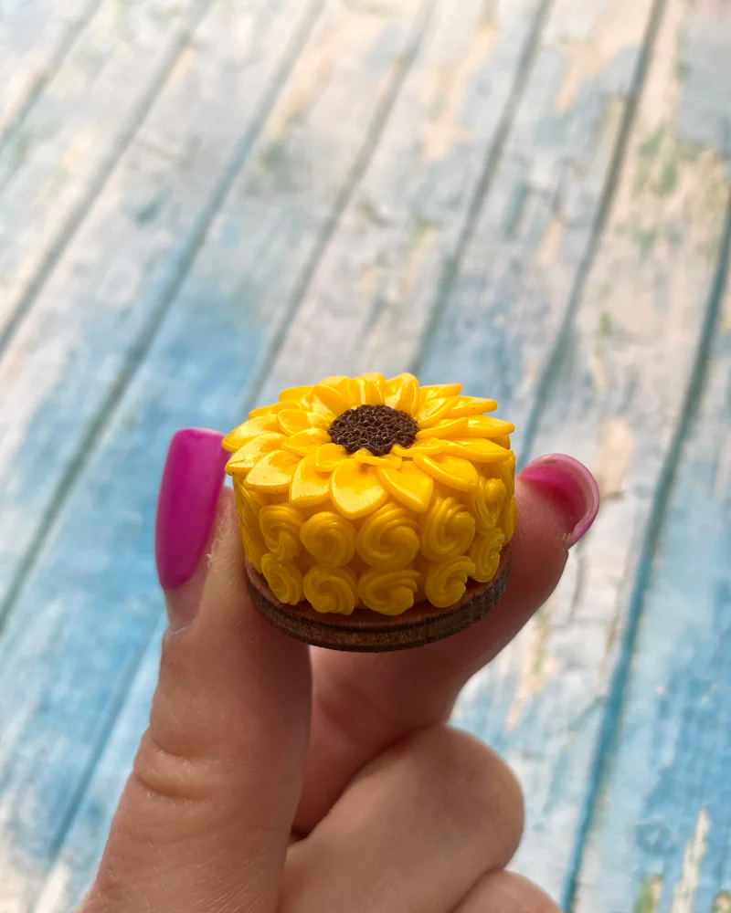 Кукольная Миниатюра «Торт Подсолнух 🌻»