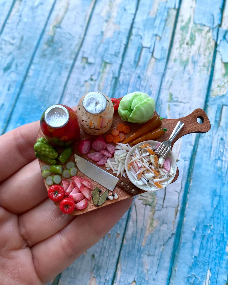 Кукольная Миниатюра «Зимние заготовки 🍅🥒🥬»
