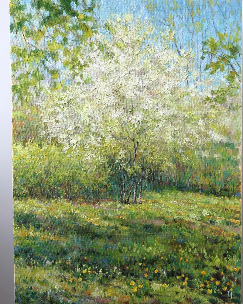Весна. Картина холст масло