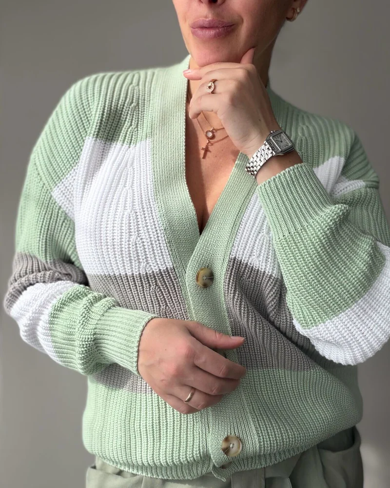 Вязаный женский кардиган 100% хлопок