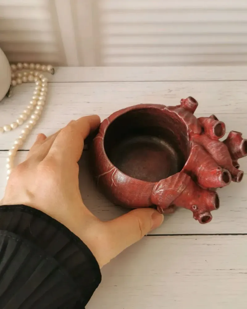 Сердце, кашпо-подсвечник