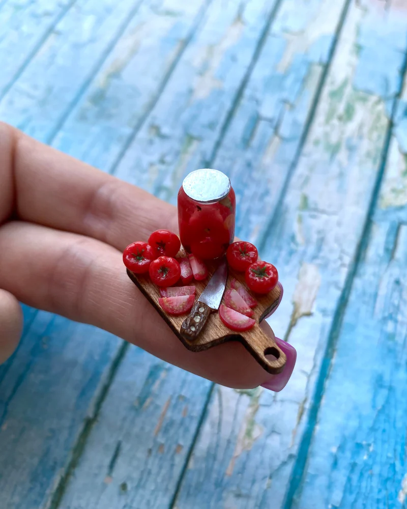 Кукольная Миниатюра «Томатные заготовки 🍅»