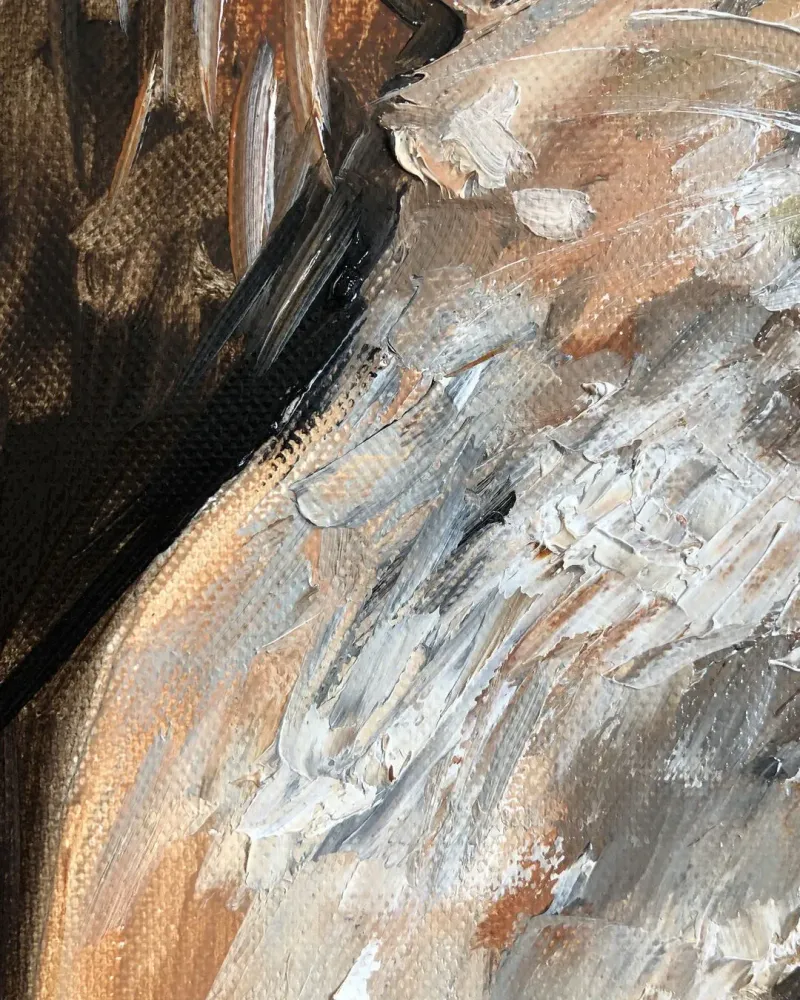 Лев и львица. Картина маслом 20×30 см — 20×30 см