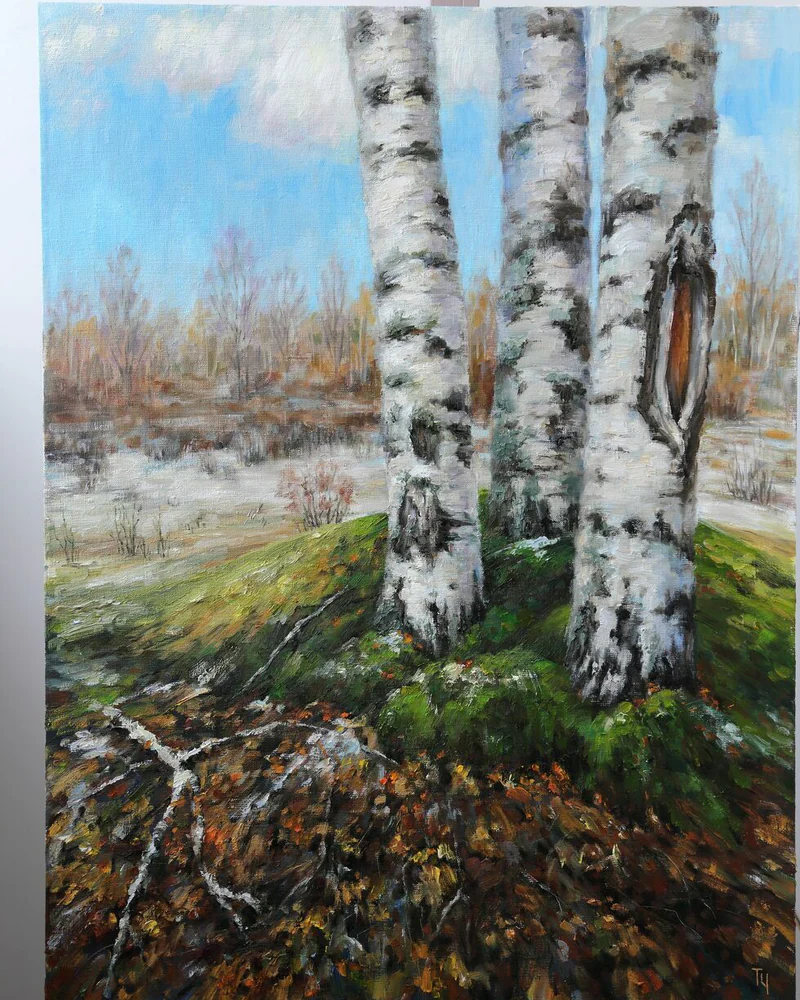 Три сестры. Картина холст масло