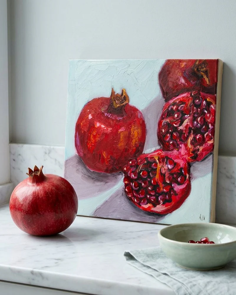 Картина маслом Гранат — размер 20*20