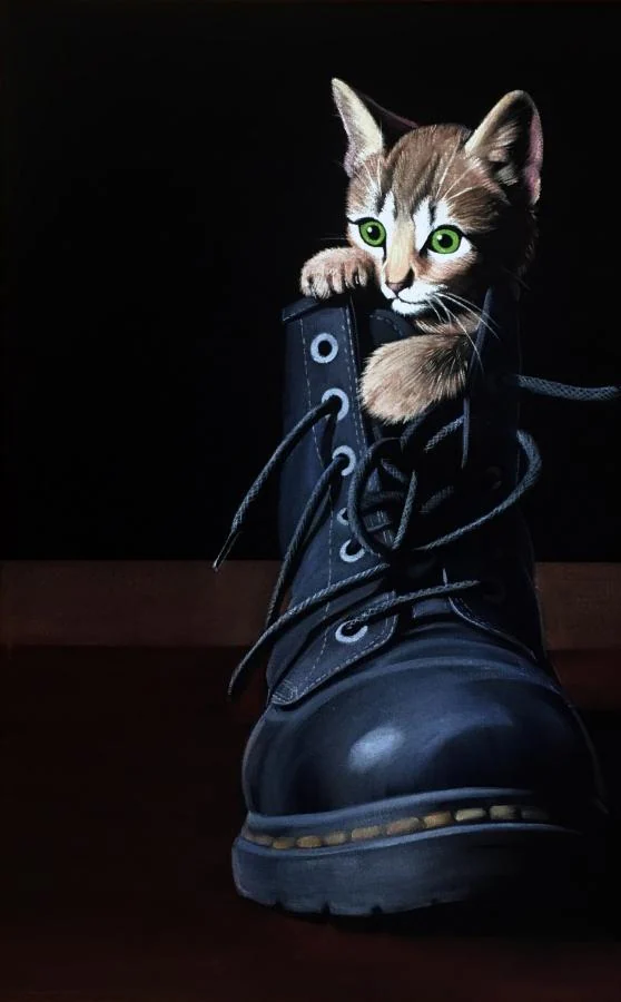 Котенок в ботинке