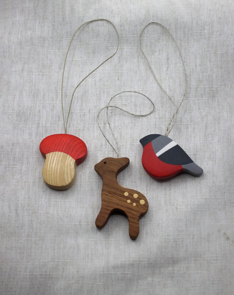Деревья и кусты, деревянные игрушки — Грибочек