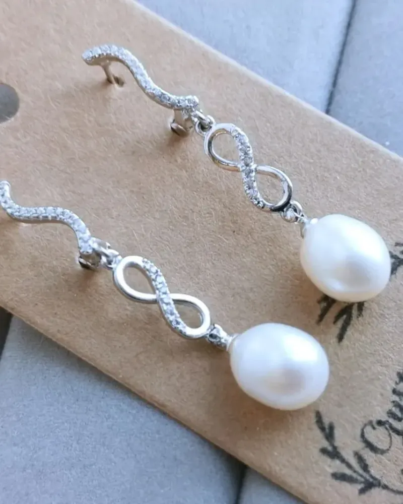 Серьги для невесты с культивированным жемчугом — Основной