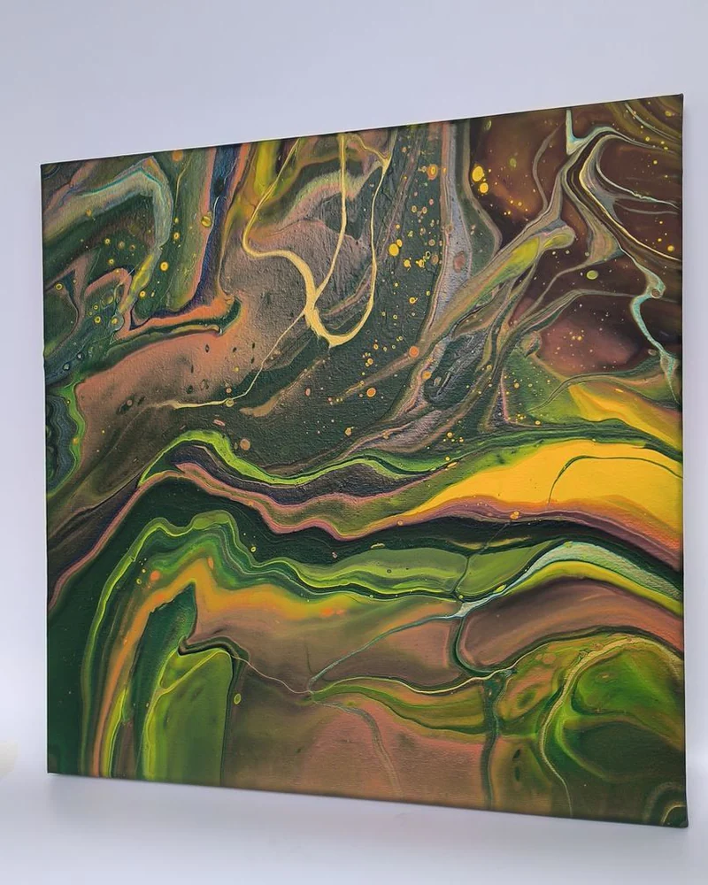 Картина жидким акрилом (fluid art) 40х40 см