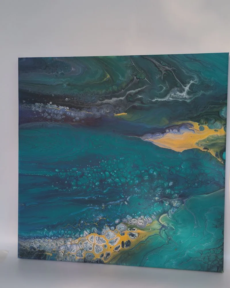 Картина жидким акрилом (fluid art) 40х40 см