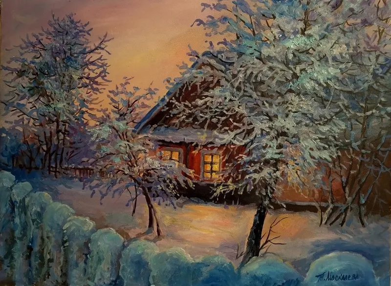 Картина «Дома ждут» — мультиколор