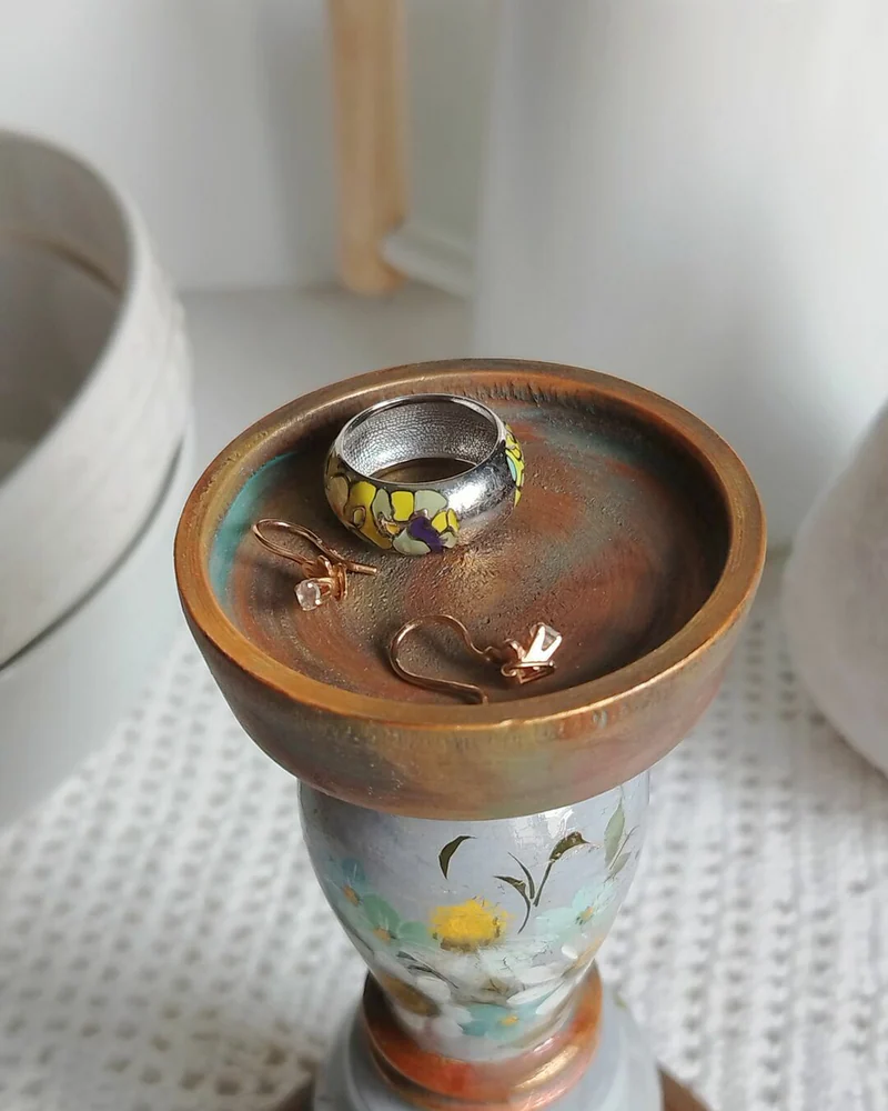 Деревянный подсвечник «Ромашки»