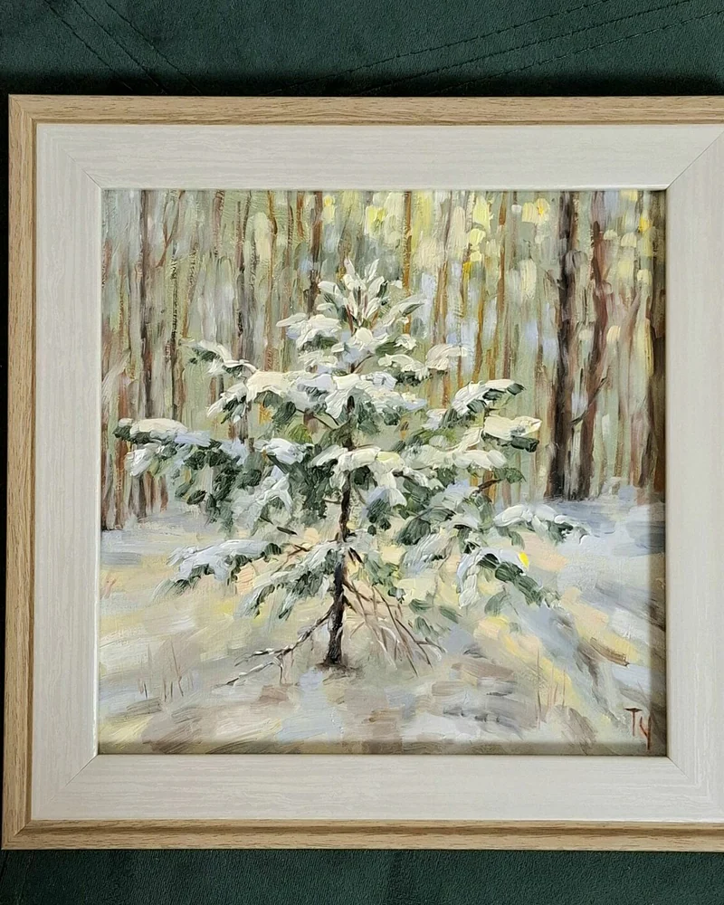 Ёлочка. Картина маслом
