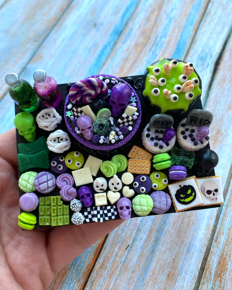 Кукольная Миниатюра «Ведьминская кондитерская 💜💚»