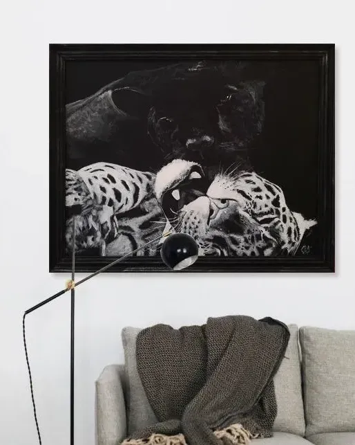 Кошки. Картина акрилом 50×40 см — 50×40 см