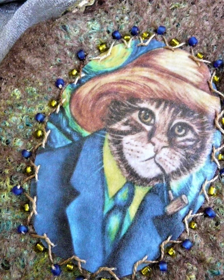 Кошелек женский с фермуаром. Кошелек монетница. Кот