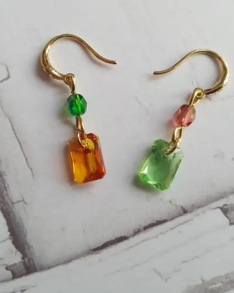 Серьги с элементами Swarovski — Фианиты