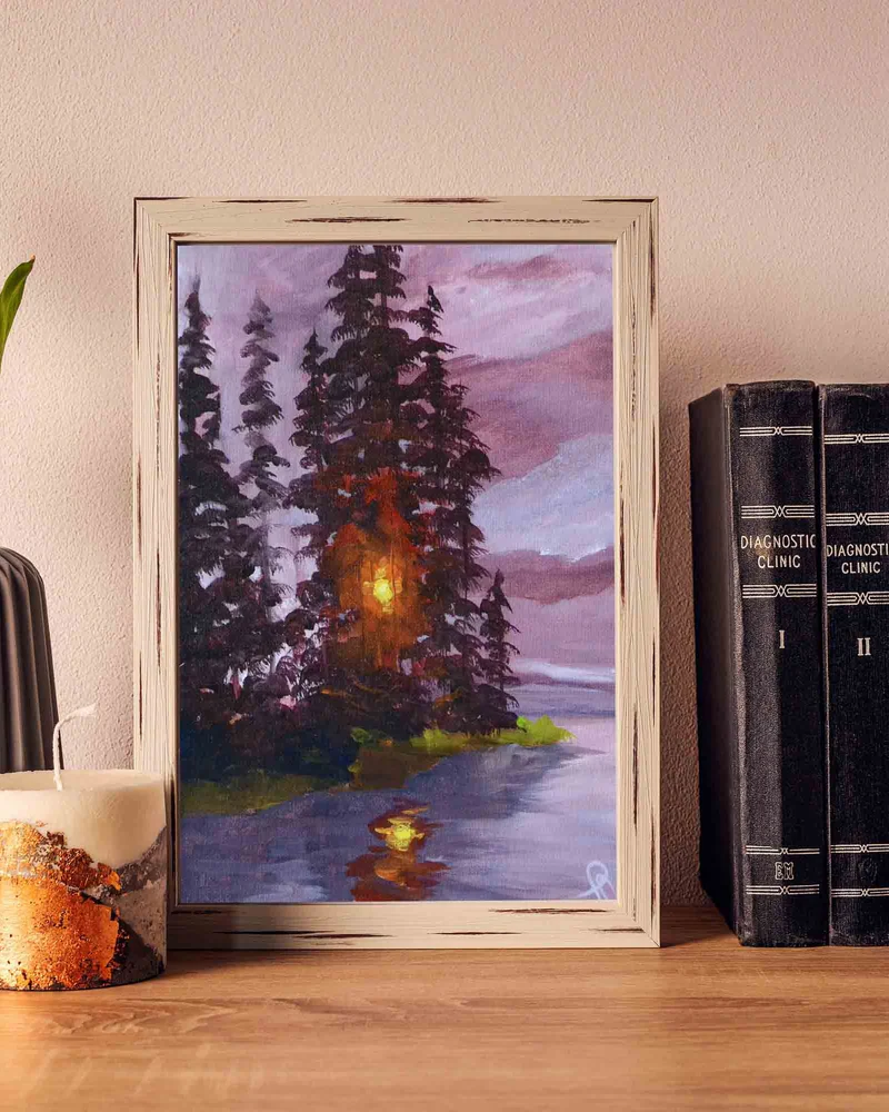Костёр в лесу