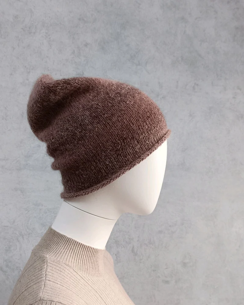 Шапочка бини Kid Mohair — Ягодные переходы