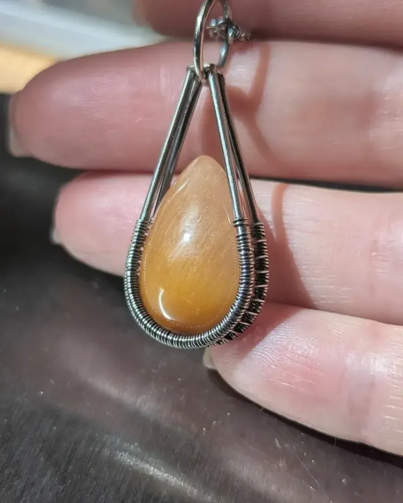 Двусторонний кулон с рутиловым кварцем — Основной