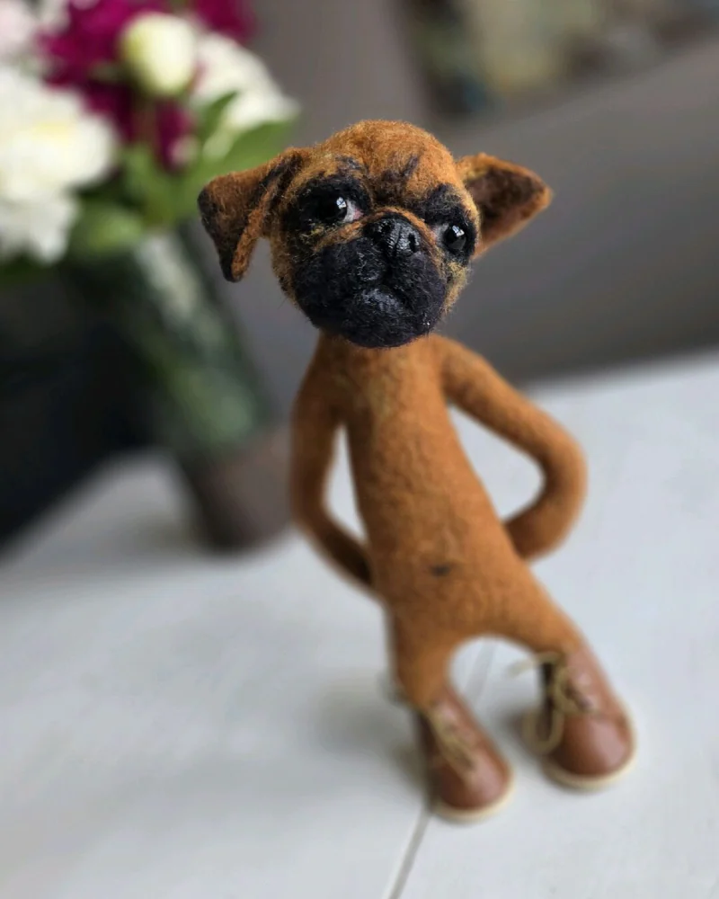 Пти-брабансон. Интерьерная игрушка из шерсти