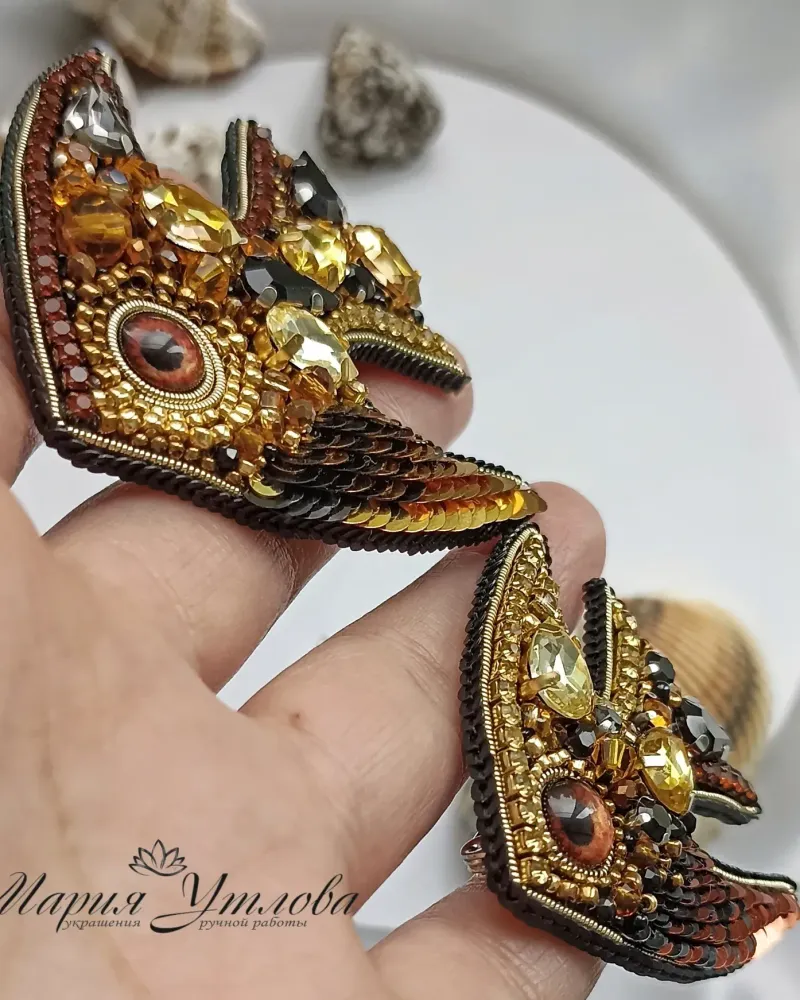 Сет из двух брошей «Морской», бронзовый