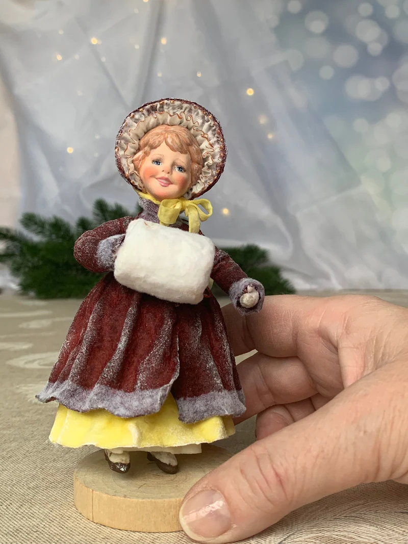 Ватная елочная игрушка