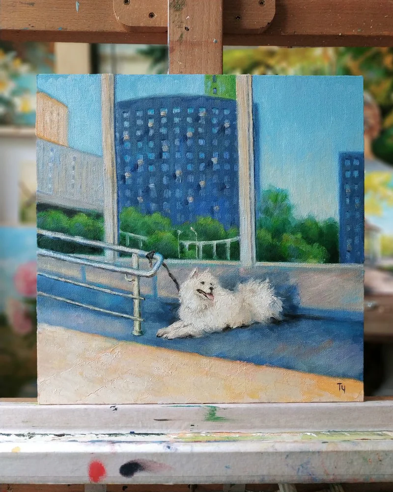 Ждёт. Картина маслом