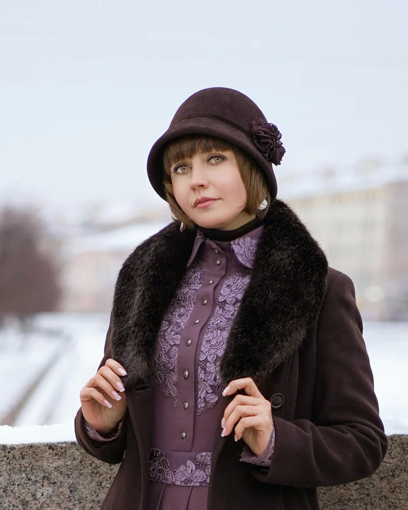 Шляпа клош Горький шоколад