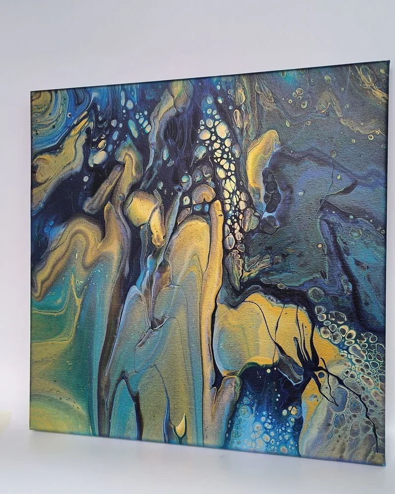 Картина жидким акрилом (fluid art) 40х40 см