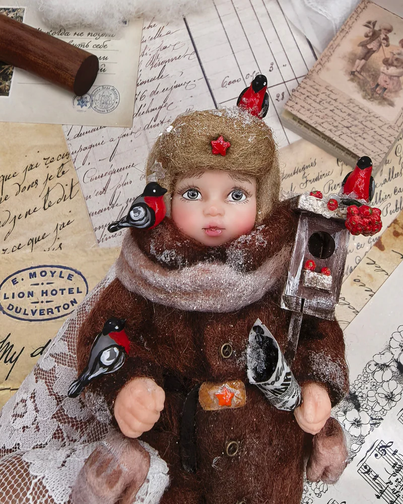 Ватная игрушка "Снегири налетели"