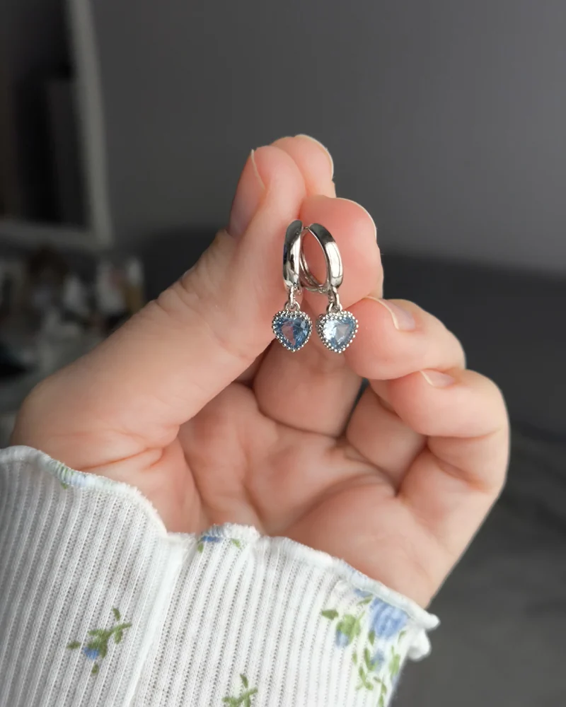Серьги сердце