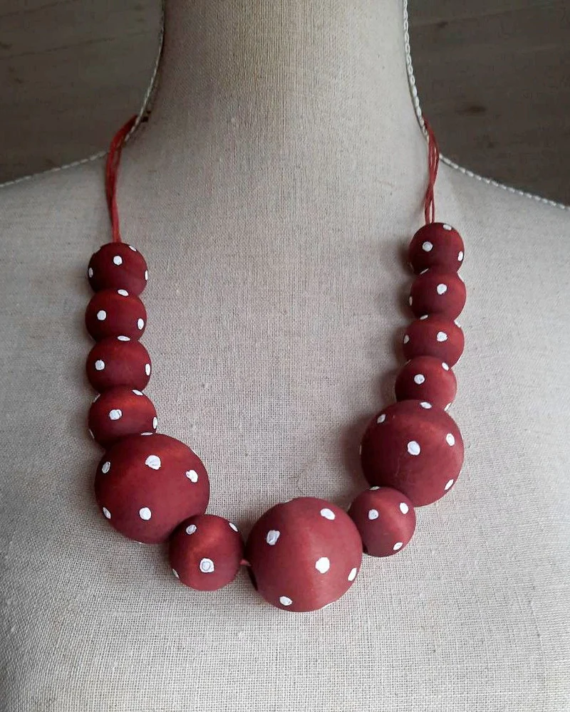 Бусы бохо "Polka dot"