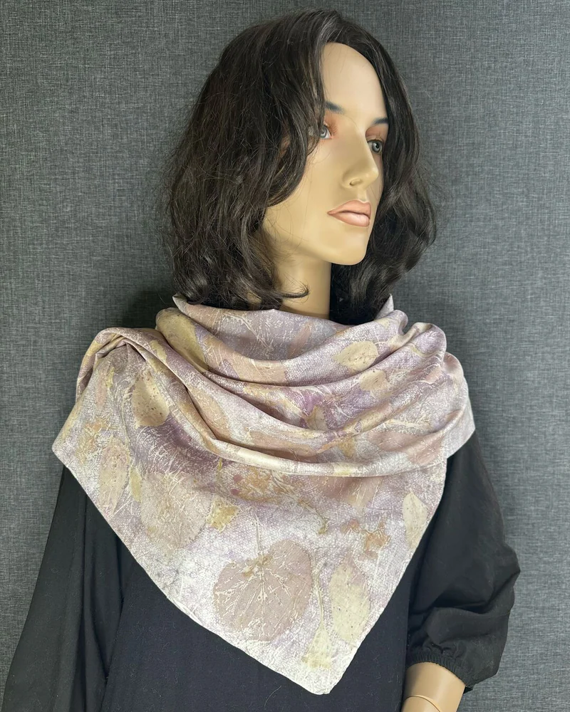 Шарф шелковый сиреневый. Шелковый шарф в подарок