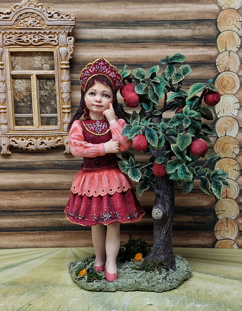 Ватная игрушка "Яблонька