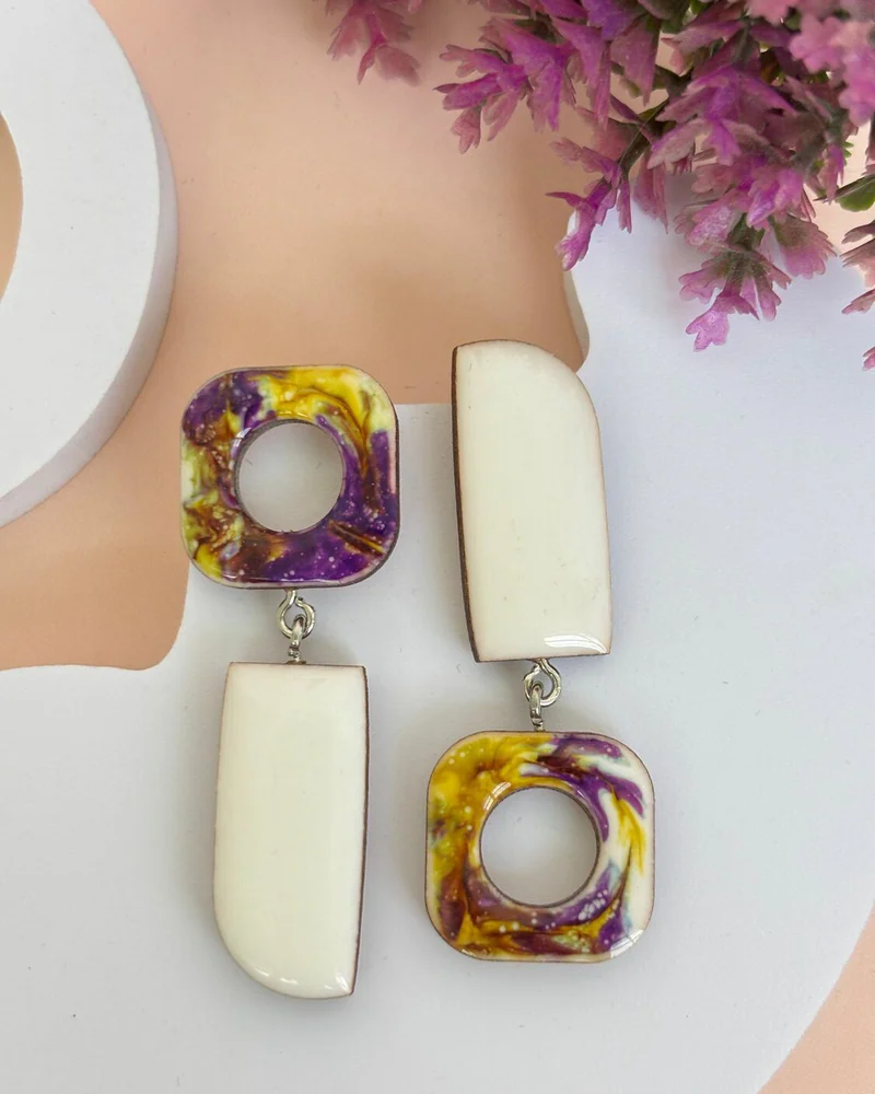 Серьги авангардные асимметрия