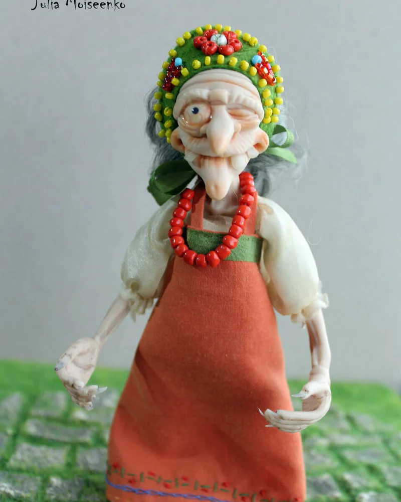 Баба Яга, Русская Ведьма, Кукольная минатюра