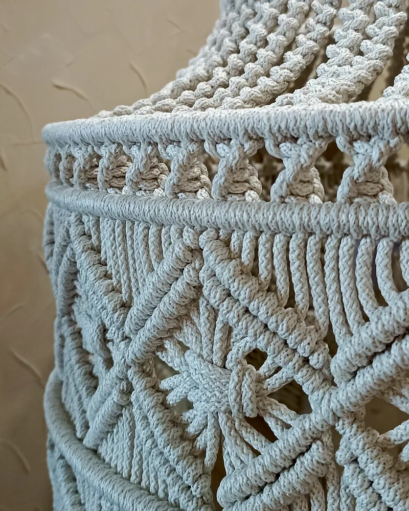 Абажур макраме для люстры, светильника