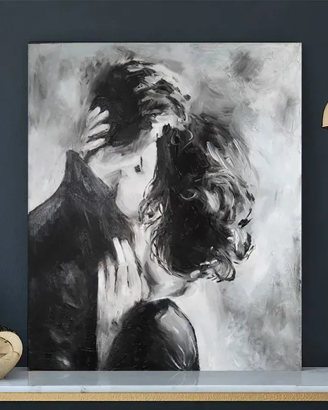 Поцелуй. Картина маслом 50×60 см — 50×60 см