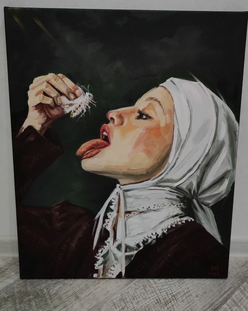 Трапеза, картина маслом