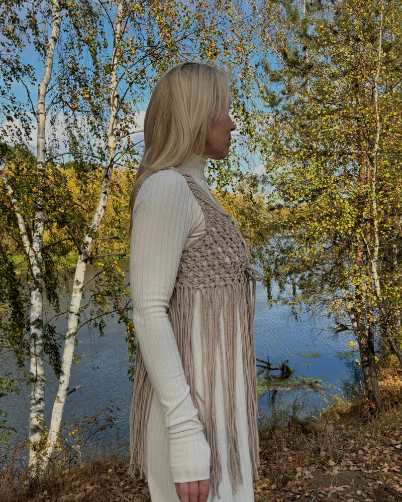 Жилетка макраме — Основной