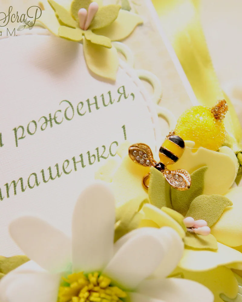 Коробочка для денег с открыткой "Ромашка"