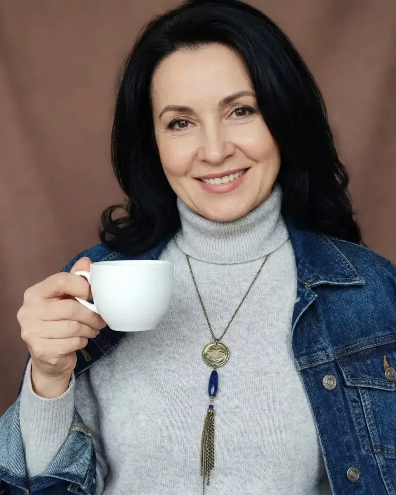 Кулон «Синий шёлк» с мотыльком — Основной