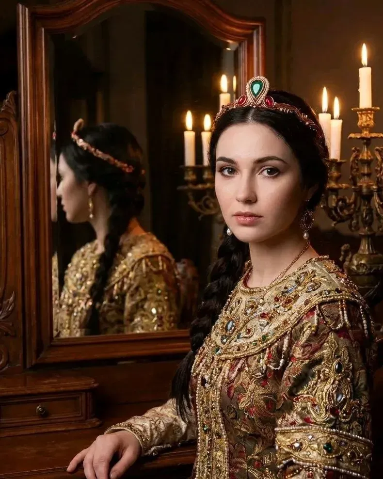Диадема с изумрудным кристаллом — Жемчуг и Swarovski