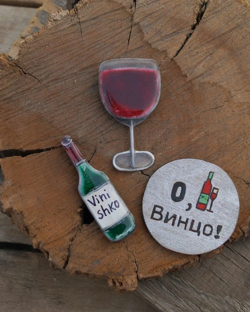 Комплект брошей "Винишко"