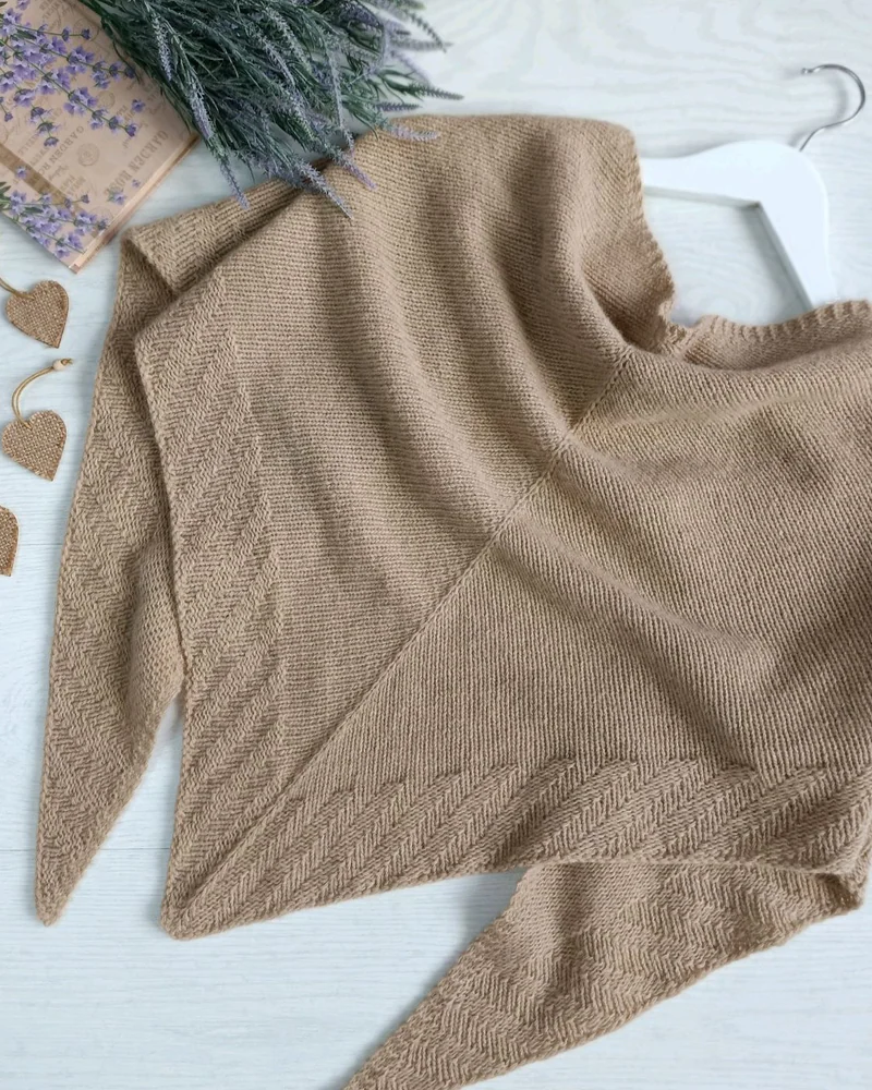 Шаль(косынка, платок, бактус)100% ягненок