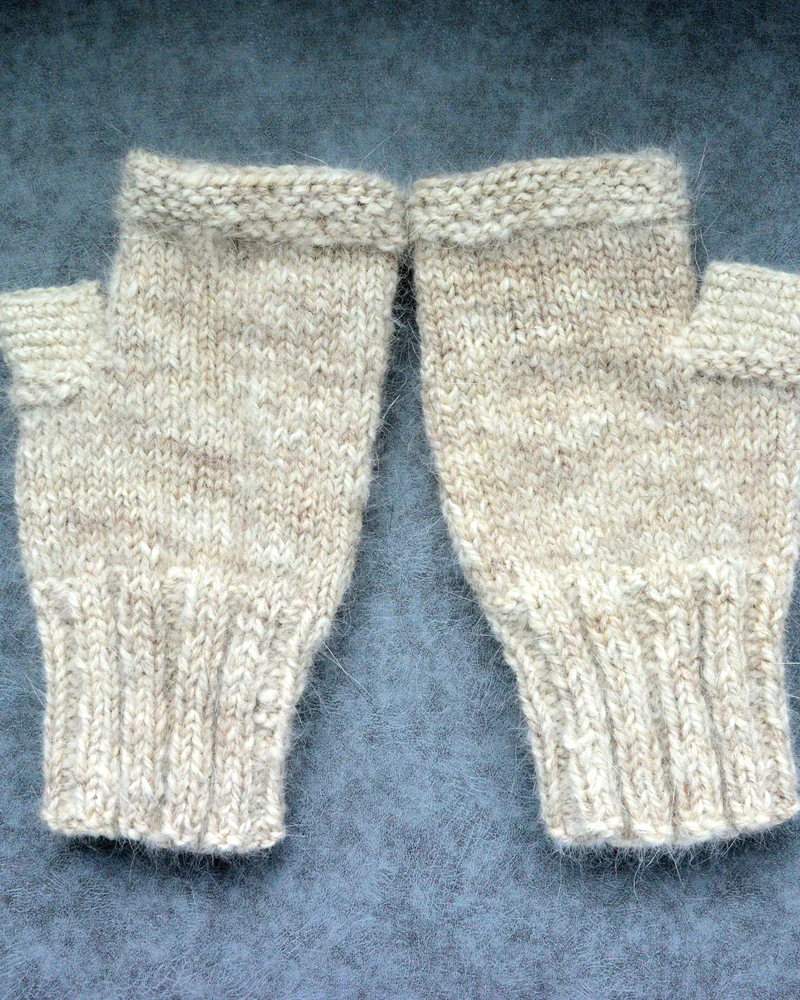 Митенки перчатки мужские из собачьей шерсти (маламут)