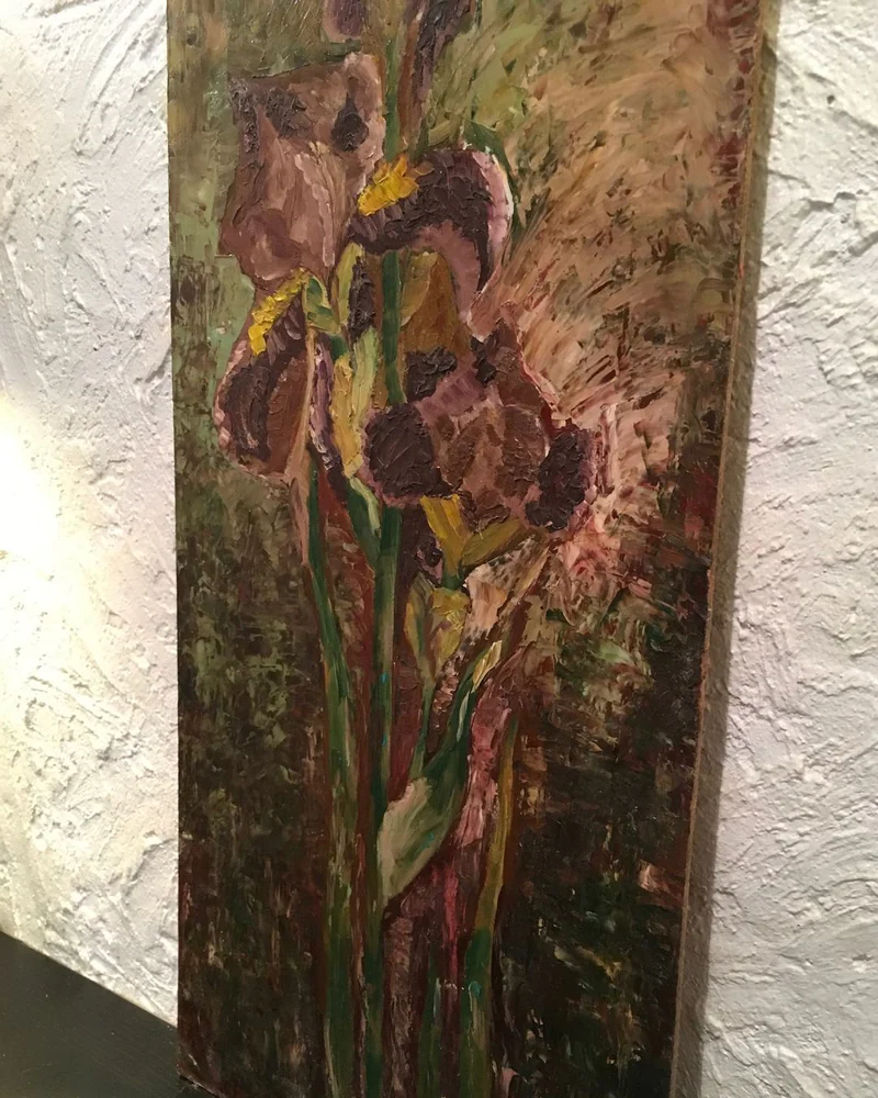 Картина маслом Шоколадные ирисы