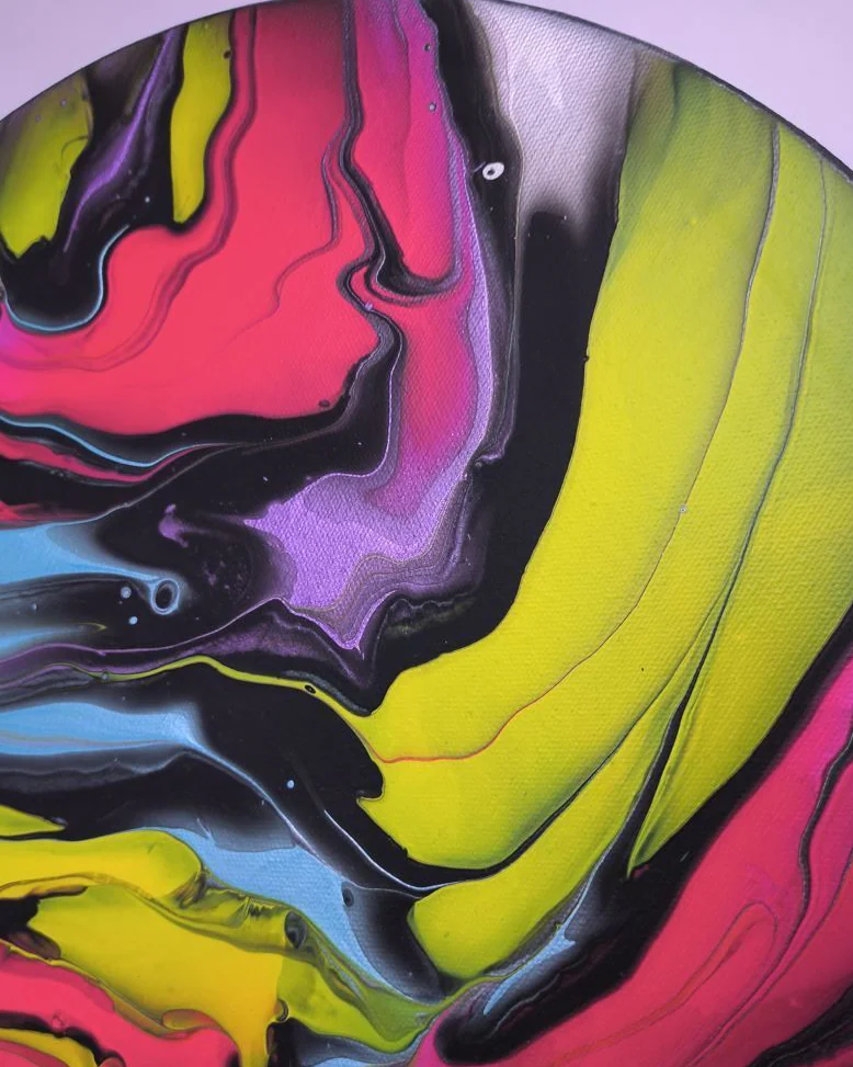 Картина жидким акрилом (fluid art) 40 см