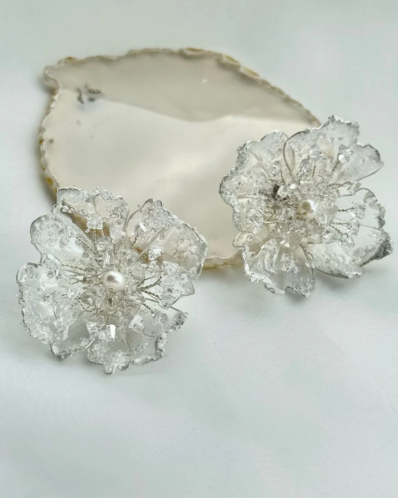 Серьги « Серебряный хрусталь»